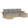 Gartensofa-Set mit 6-teiligen Kissen aus synthetischem Rattan in Beige. von , Gartensets - Ref: Foro24-3227060, Preis: 357,12...
