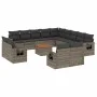 Gartensofa-Set, 14-teilig, mit grauen Polstern aus synthetischem Rattan von , Modulare Sofas für den Außenbereich - Ref: Foro...