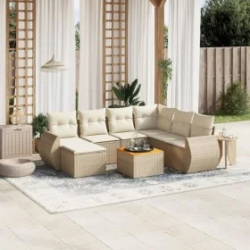 Juego de sofás de jardín con cojines beige 8 pzas ratán PE by , Garden sets - Ref: Foro24-3225120, Price: 559,61 €, Discount: %