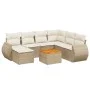 Juego de sofás de jardín con cojines beige 8 pzas ratán PE by , Garden sets - Ref: Foro24-3225120, Price: 560,51 €, Discount: %