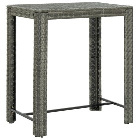 Mesa alta para jardín ratán sintético gris 100x60,5x110,5 cm de vidaXL, Mesas de jardín - Ref: Foro24-45875, Precio: 119,37 €...
