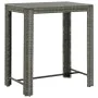 High table for garden synthetic rattan gray 100x60.5x110.5 cm by vidaXL, Garden tables - Ref: Foro24-45875, Price: 117,98 €, ...