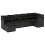 Set de comedor de jardín 7 pzas y cojines ratán sintético negro by , Garden sets - Ref: Foro24-3217965, Price: 434,24 €, Disc...