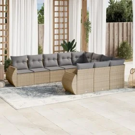 Gartensofa-Set mit 10-teiligen beigen Kissen aus synthetischem Rattan. von , Modulare Sofas für den Außenbereich - Ref: Foro2...