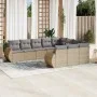 Gartensofa-Set mit 10-teiligen beigen Kissen aus synthetischem Rattan. von , Modulare Sofas für den Außenbereich - Ref: Foro2...