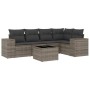 Gartenmöbel-Set, 6-teilig, mit grauen Polstern aus synthetischem Rattan. von , Modulare Sofas für den Außenbereich - Ref: For...