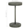 Mesa de jardín de ratán sintético gris 60,5x106 cm de vidaXL, Mesas de jardín - Ref: Foro24-45857, Precio: 91,43 €, Descuento: %