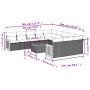 Gartensofagarnitur 12-teilig mit grauen Polstern aus synthetischem Rattan. von , Gartensets - Ref: Foro24-3228118, Preis: 667...