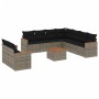 Set de sofás de jardín 10 pzas con cojines ratán sintético gris by , Garden sets - Ref: Foro24-3258511, Price: 611,73 €, Disc...
