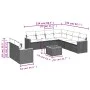 Gartensofa-Set, 10-teilig, mit grauen Polstern aus synthetischem Rattan von , Gartensets - Ref: Foro24-3258511, Preis: 605,92...