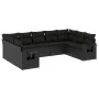 Set de sofás de jardín 8 piezas y cojines ratán sintético negro by , Garden sets - Ref: Foro24-3252932, Price: 621,52 €, Disc...