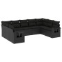 Set de sofás de jardín 8 piezas y cojines ratán sintético negro de , Conjuntos de jardín - Ref: Foro24-3252932, Precio: 621,1...