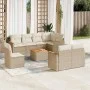 Set de sofás de jardín 9 pzas con cojines ratán sintético beige de , Conjuntos de jardín - Ref: Foro24-3258572, Precio: 642,9...