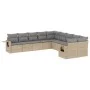 Gartensofa-Set mit 10-teiligen beigen Kissen aus synthetischem Rattan. von , Gartensets - Ref: Foro24-3253046, Preis: 639,65 ...