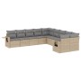 Juego de sofás jardín con cojines beige 10 pzas ratán sintético by , Garden sets - Ref: Foro24-3253046, Price: 649,89 €, Disc...
