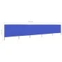 5-panel beach windbreaker in sky blue fabric 600x160cm by vidaXL, Umbrellas - Ref: Foro24-47171, Price: 73,66 €, Discount: %