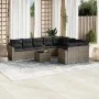 Set de sofás de jardín 10 pzas con cojines ratán sintético gris by , Modular outdoor sofas - Ref: Foro24-3251787, Price: 611,...