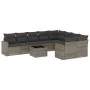 Set de sofás de jardín 10 pzas con cojines ratán sintético gris by , Modular outdoor sofas - Ref: Foro24-3251787, Price: 611,...
