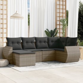 Gartenmöbel-Set, 6-teilig, mit grauen Polstern aus synthetischem Rattan. von , Gartensets - Ref: Foro24-3253997, Preis: 394,5...