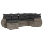 Gartenmöbel-Set, 6-teilig, mit grauen Polstern aus synthetischem Rattan. von , Gartensets - Ref: Foro24-3253997, Preis: 394,5...