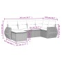 Gartenmöbel-Set, 6-teilig, mit grauen Polstern aus synthetischem Rattan. von , Gartensets - Ref: Foro24-3253997, Preis: 394,5...