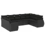Set de sofás de jardín 8 piezas y cojines ratán sintético negro de , Conjuntos de jardín - Ref: Foro24-3254132, Precio: 594,1...