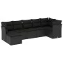 Set de comedor de jardín 7 pzas y cojines ratán sintético negro by , Garden sets - Ref: Foro24-3249804, Price: 450,86 €, Disc...