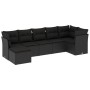 Set de comedor de jardín 7 pzas y cojines ratán sintético negro by , Garden sets - Ref: Foro24-3249804, Price: 450,02 €, Disc...