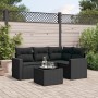 Gartenmöbel-Set, 5-teilig, mit schwarzen Polstern aus synthetischem Rattan. von , Gartensets - Ref: Foro24-3218905, Preis: 33...