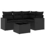 Gartenmöbel-Set, 5-teilig, mit schwarzen Polstern aus synthetischem Rattan. von , Gartensets - Ref: Foro24-3218905, Preis: 34...