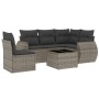 Set de muebles de jardín 6 pzas y cojines ratán sintético gris by , Garden sets - Ref: Foro24-3221379, Price: 388,14 €, Disco...