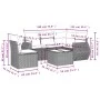 Set de muebles de jardín 6 pzas y cojines ratán sintético gris by , Garden sets - Ref: Foro24-3221379, Price: 395,33 €, Disco...