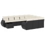 Set de sofás de jardín 11 pzas y cojines ratán sintético negro by , Modular outdoor sofas - Ref: Foro24-3221925, Price: 610,6...