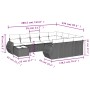 Set de sofás de jardín 11 pzas y cojines ratán sintético negro by , Modular outdoor sofas - Ref: Foro24-3221925, Price: 610,6...