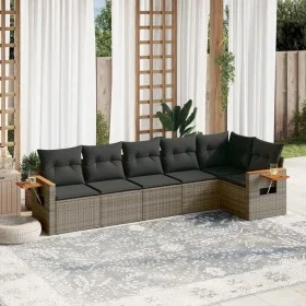 Set de muebles de jardín 6 pzas y cojines ratán sintético gris by , Garden sets - Ref: Foro24-3226830, Price: 382,53 €, Disco...