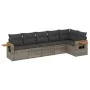 Set de muebles de jardín 6 pzas y cojines ratán sintético gris de , Conjuntos de jardín - Ref: Foro24-3226830, Precio: 382,03...