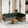 7-teiliges Gartensofa-Set mit grauen PE-Rattan-Kissen. von , Gartensets - Ref: Foro24-3226851, Preis: 423,80 €, Rabatt: %