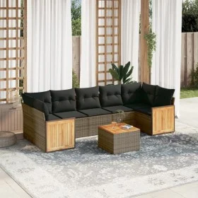 Gartensofagarnitur 8-teilig mit grauen Polstern aus synthetischem Rattan von , Gartensets - Ref: Foro24-3227495, Preis: 498,6...