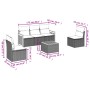 Set de sofás de jardín 6 piezas y cojines ratán sintético negro by , Garden sets - Ref: Foro24-3227533, Price: 332,56 €, Disc...