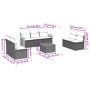 Gartensofagarnitur 8-teilig mit grauen Polstern aus synthetischem Rattan von , Gartensets - Ref: Foro24-3227565, Preis: 444,5...
