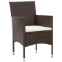 Garden furniture set 4 pieces with brown synthetic rattan cushions by vidaXL, Garden sets - Ref: Foro24-45888, Price: 195,20 ...