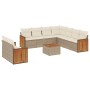 Juego de sofás jardín con cojines beige 10 pzas ratán sintético by , Garden sets - Ref: Foro24-3227787, Price: 623,89 €, Disc...
