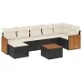 Set de sofás de jardín 8 piezas y cojines ratán sintético negro by , Garden sets - Ref: Foro24-3227876, Price: 454,75 €, Disc...