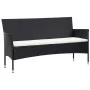 Set muebles de jardín y cojines 5 piezas ratán sintético negro de vidaXL, Conjuntos de jardín - Ref: Foro24-45893, Precio: 29...