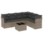 7-teiliges Gartensofa-Set mit grauen PE-Rattan-Kissen. von , Gartensets - Ref: Foro24-3249529, Preis: 423,22 €, Rabatt: %