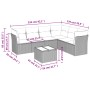 Set de sofás de jardín 7 piezas con cojines ratán PE gris by , Garden sets - Ref: Foro24-3249529, Price: 436,62 €, Discount: %