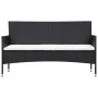 Set muebles de jardín y cojines 5 piezas ratán sintético negro de vidaXL, Conjuntos de jardín - Ref: Foro24-45893, Precio: 29...