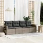 Set de sofás de jardín 4 pzas y cojines ratán sintético gris by , Garden sets - Ref: Foro24-3252217, Price: 269,70 €, Discoun...