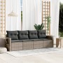 Set de sofás de jardín 4 pzas y cojines ratán sintético gris by , Garden sets - Ref: Foro24-3252217, Price: 274,00 €, Discoun...