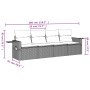 Set de sofás de jardín 4 pzas y cojines ratán sintético gris by , Garden sets - Ref: Foro24-3252217, Price: 274,00 €, Discoun...